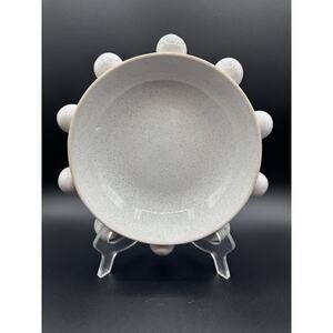 Bloomingville Stoneware Bowl w/ Orbs Reactive Glaze Cream 9.75”